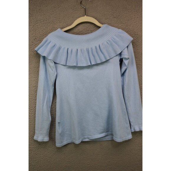 Lilly Pulitzer Siesta Long Sleeve Ruffle Off the Shoulders Sweater-Size Small - Picture 8 of 10